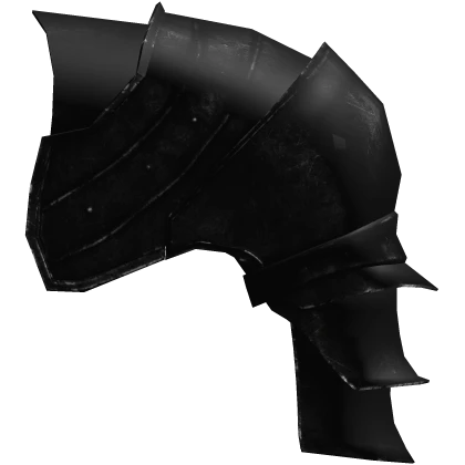 Left Black Medieval Knight Shoulderpad