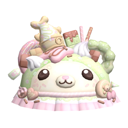 cute strawberry matcha chocolate bear hat