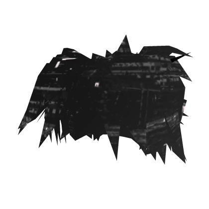 Black Animated Glitch Scene Hair