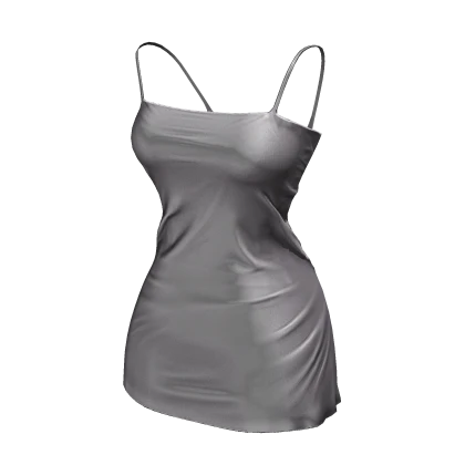 Silver Satin Mini Dress