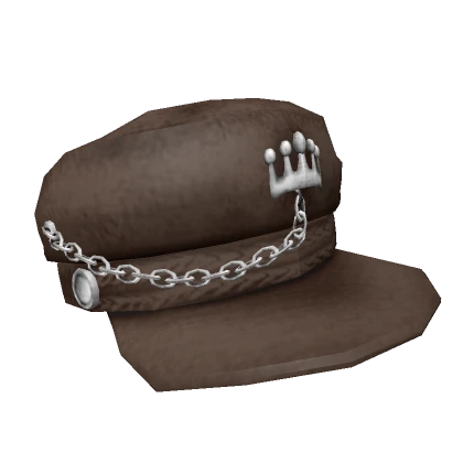 Brown Crown Captain Hat