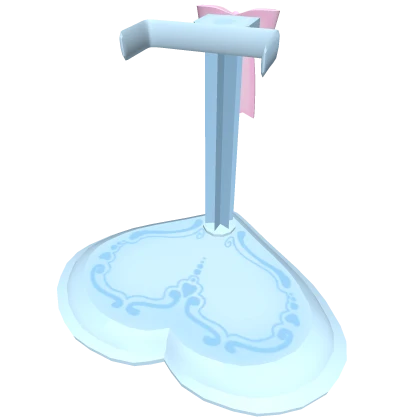 Cute Pastel Blue Doll Bow Stand
