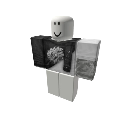 sp5der hoodie over white tee w tats