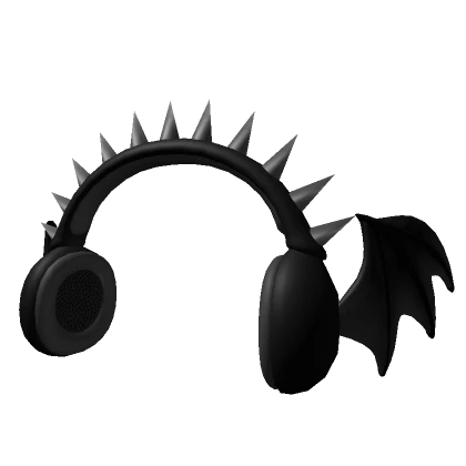 Black Spike Bat Headphones