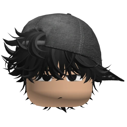 Messy Cute Fluffy Hair Boy (Black)