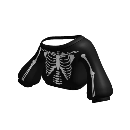 ♡ : black off shoulder skeleton oversized sweater