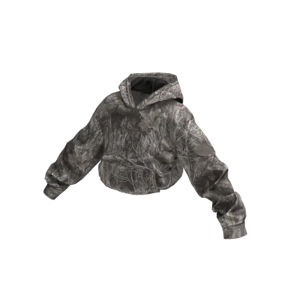Oversize Crop Hoodie (Camo)