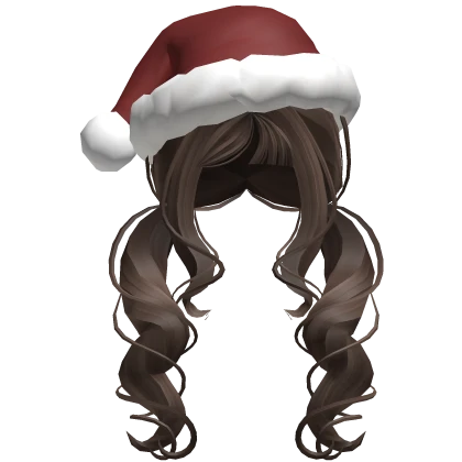 ♡ christmas santa shoujo brown swirly pigtails 