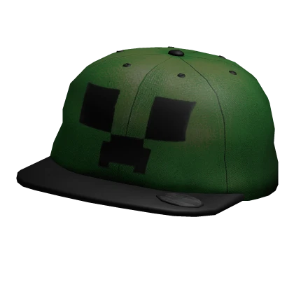 green creepy monster snapback cap