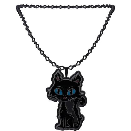 Black Cat Coraline Necklace