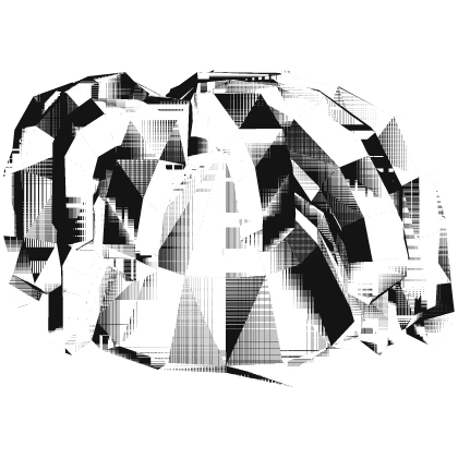 [ANIMATED] Glitch Black and White Bacon Hair