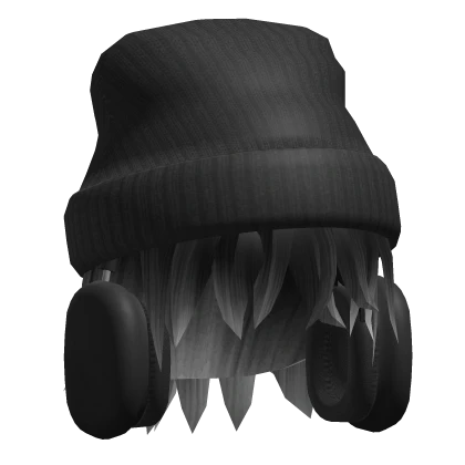 Messy Hair w/ Headphones & Y2K Beanie