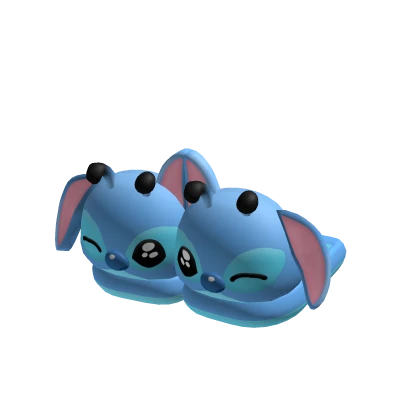 Blue Alien Slippers