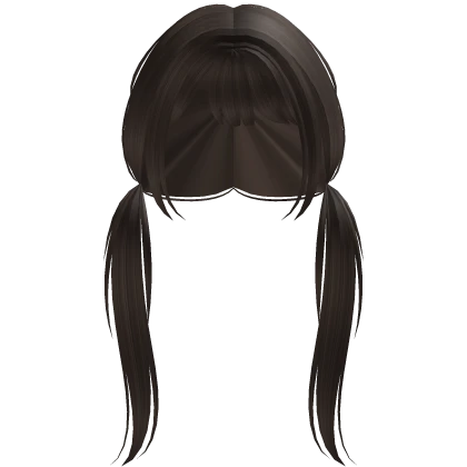 ꒰♡꒱ cutecore brown anime low pigtails 