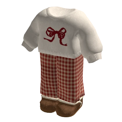 Christmas Red Bow Pajama Set