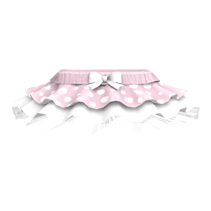 Pastel Pink Mushroom Ruffled Tulle Skirt