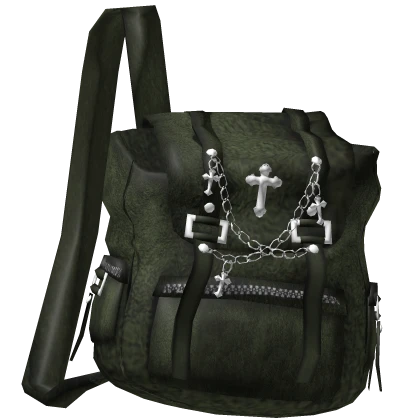 Green Grunge Off-Shoulder Bag