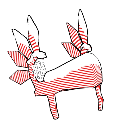 Snowy Candycane Christmas Neon Valk