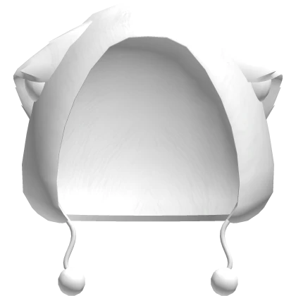 ♡ : cute winter hood with fluffy cat ears in white