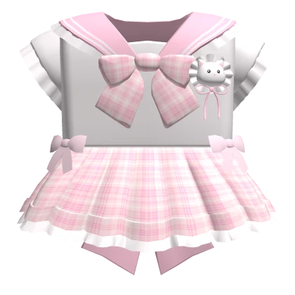 🍀Cute Ribbon Sailor Outfit(Pink)