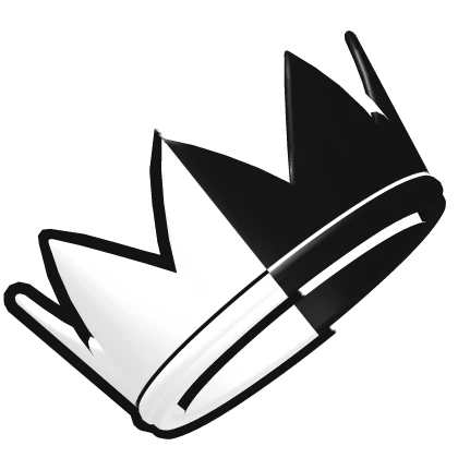 Cartoony Black and White Crown