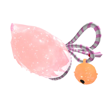 Glowing Kemono Tail with Shimenawa and Bell – Pink