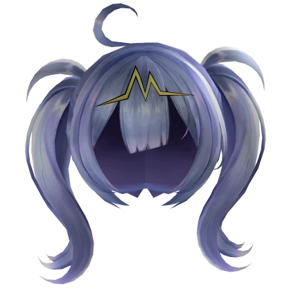 Telepathy Miku DECO blue messy pigtails uneven low