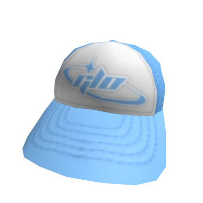 Y2K Baby Blue Glo Trucker Cap