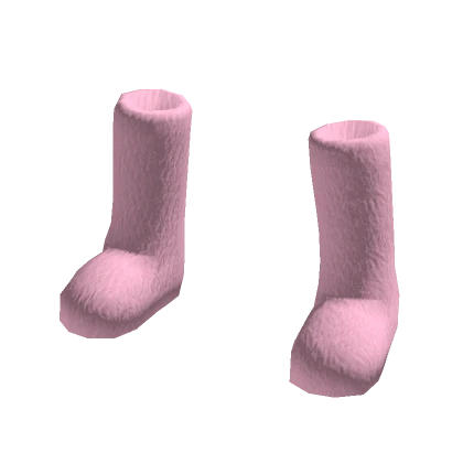 Y2K Fuzzy Pink Boots