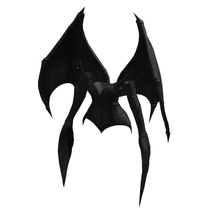 BB Leather Wings Bustier Top Gothic Black