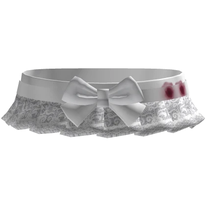 † : white gothic lace choker vampire bite (3.0)