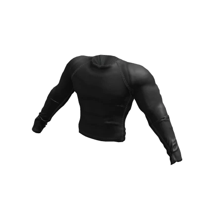 ʚ♡ɞ Muscle Black Long Sleeve Compression Top