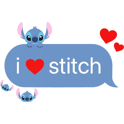 i love stitch alien text