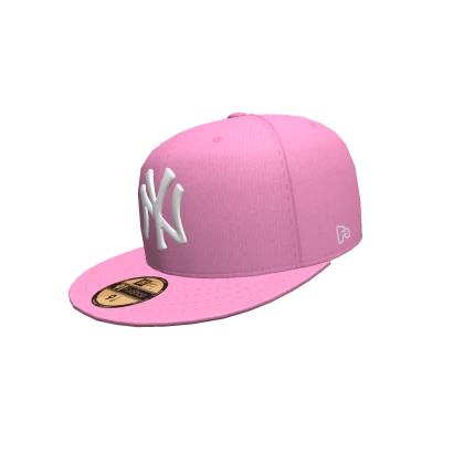 Sideway Pink NYC Baseball Fitted Cap