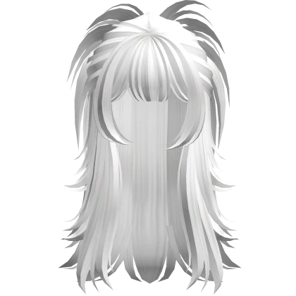 (PBR) ☆ Y2K Spikey Half Up Hair (White)