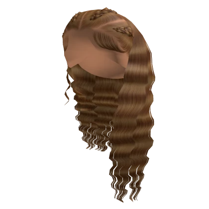 Crimped Hair W/ Braids [Brown]