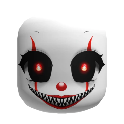 🖤 red scary clown halloween makeup face mask