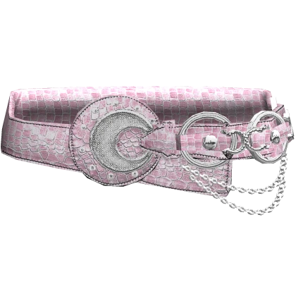 Himegal Gyaru Belt White Rhinestones Chain Y2K