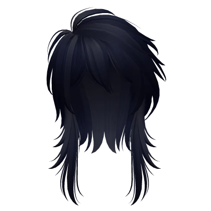 messy vkei anime hair (dark blue)