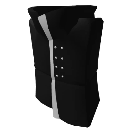 Black and White High Collar Coat