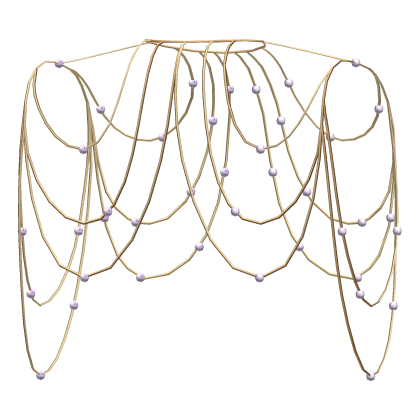 fancy chain on shoulder