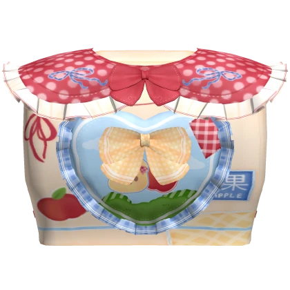 harajuku moro kei apple bear ruffled top