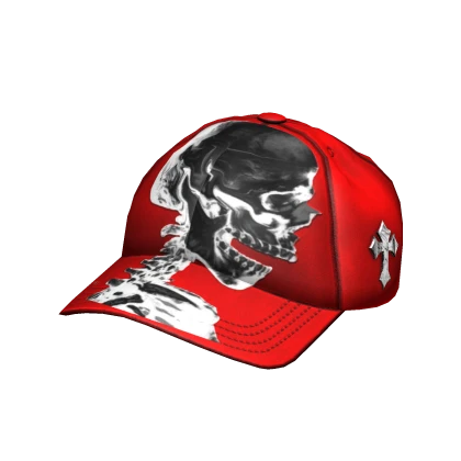 Red Skull Cap