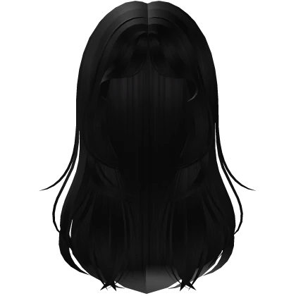 wavy layered soft wispy hime cut (black)