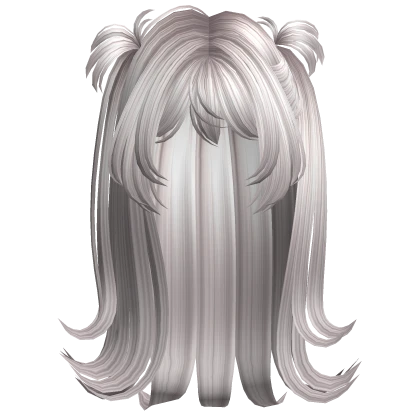 Asuka Punk Spiky Pigtails Anime Hair (Silver)