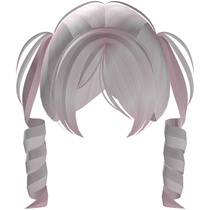 ᜊ ꒰ cute vkei dolly curls pigtails in baby pink
