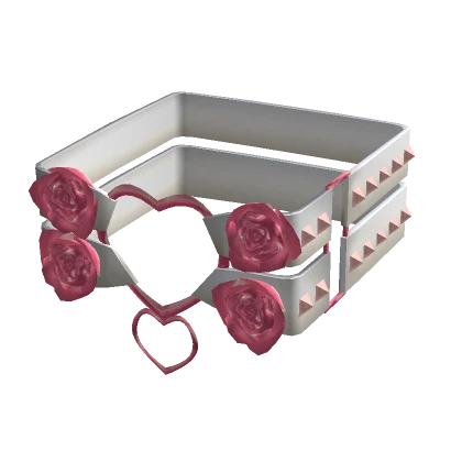 [1.0] Pink Rose Spiked Stocking Suspender