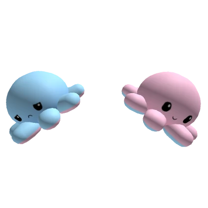 Plushie Hair Poms (Pastel Pink and Blue)