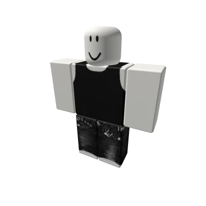 black y2k da hood muscle shirt boy evade emo jeans