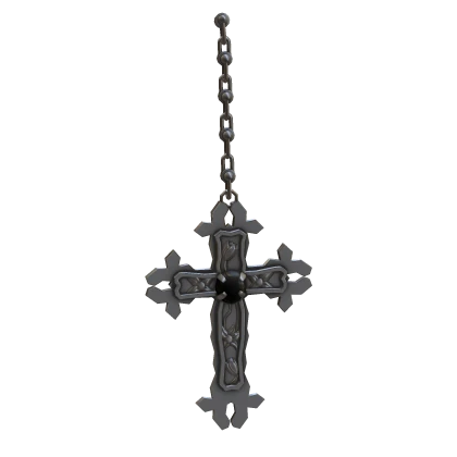 gothic chained cross (left)